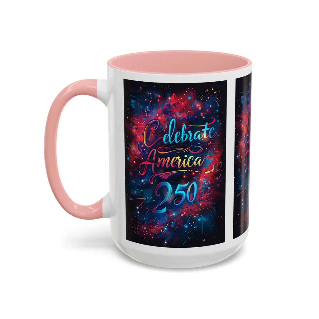 Celebrate America 250 Mug | Accent Coffee Mug 11oz 15oz - 250 USA Celebration
