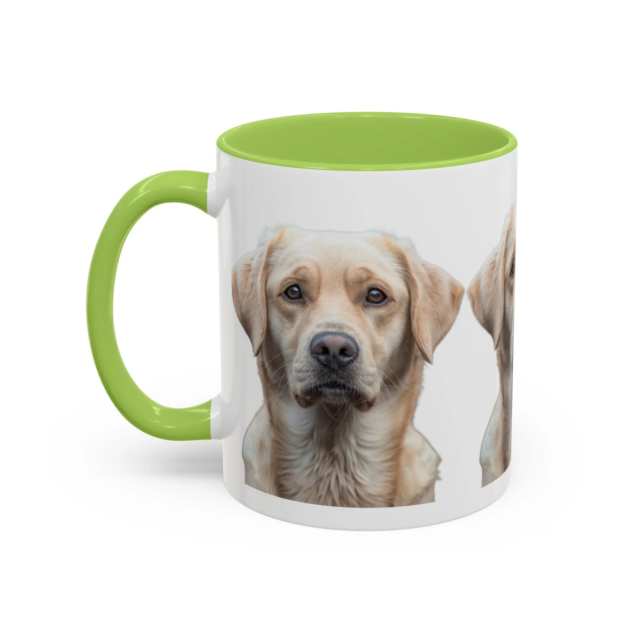 Soulful Labrador Portrait Accent Coffee Mug, Cute Dog Face Ceramic Mug - 250 USA Celebration