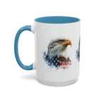American Flag Bald Eagle Mug | Accent Coffee Mug - 250 USA Celebration