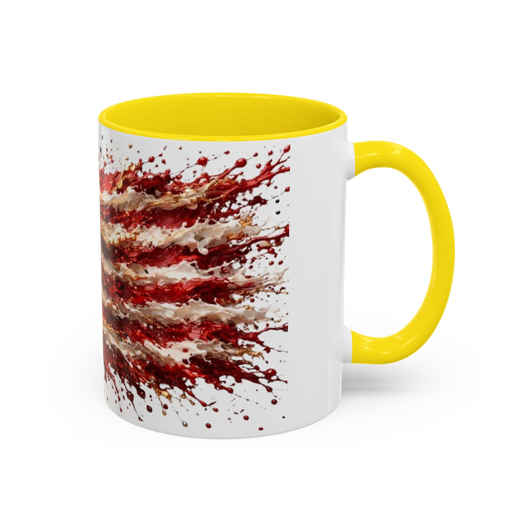 Patriotic 250th Anniversary Coffee Mug – American Flag Splash Accent (11/15oz)