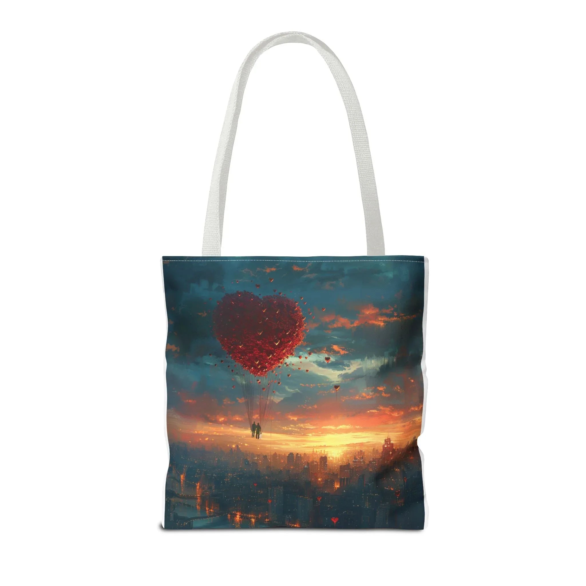 Romantic Heart Tote Bag, Date Nights, Valentine's Day, Travel, Valentine's Day Women's Merchandise, Cute Love Apparel, Valentine's Gifts, - 250 USA Celebration