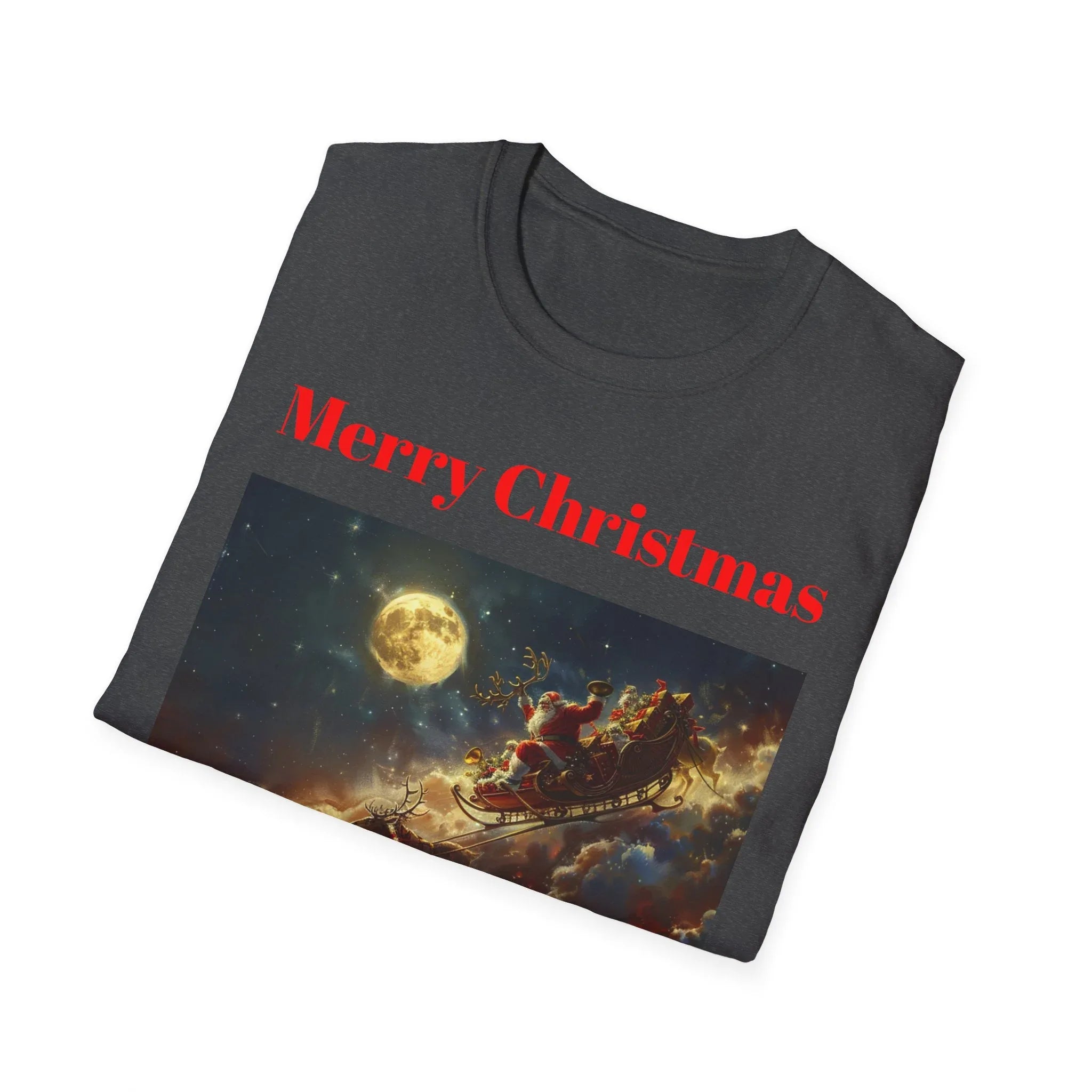 Christmas Graphic Tee, Unisex Softstyle T-Shirt, Holiday Outfit, Gift for Him/Her, Merry Christmas Shirt, Festive Wear - 250 USA Celebration