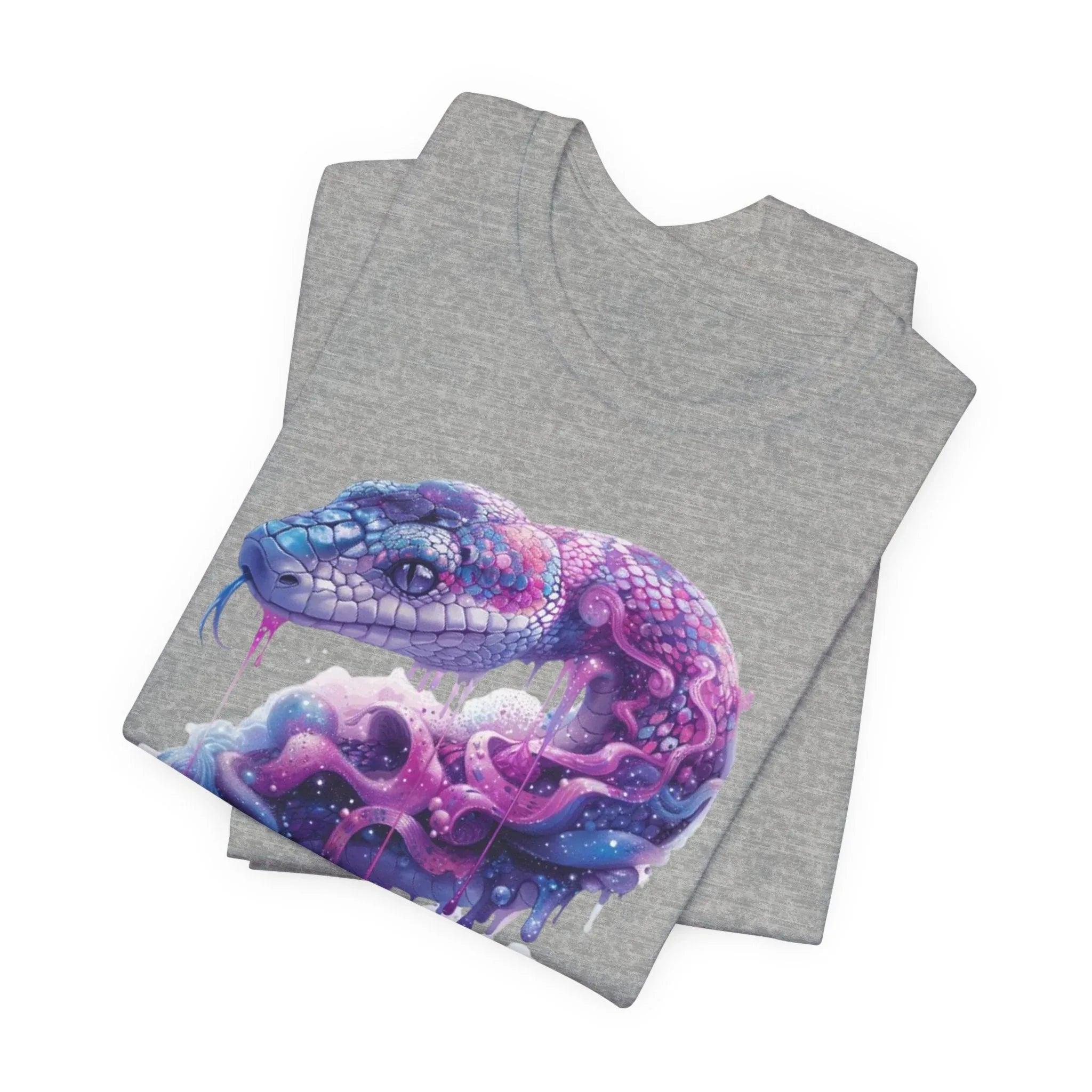 Psychedelic Rainbow Ouroboros Tee | Galaxy Fractal Mushroom Snake - 250 USA Celebration