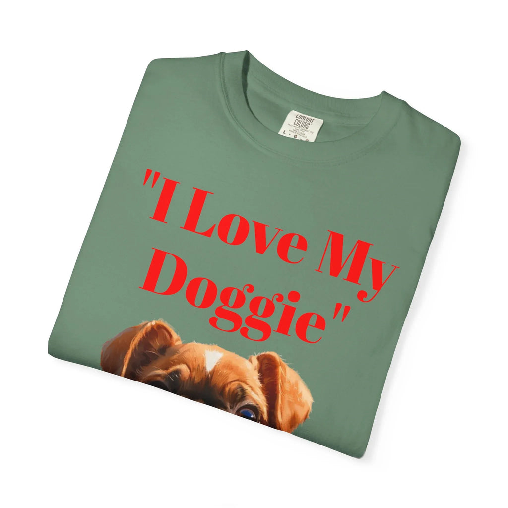 Cute French Bulldog Puppy Holding Red Heart T-shirt | Dog Lover Cartoon - 250 USA Celebration