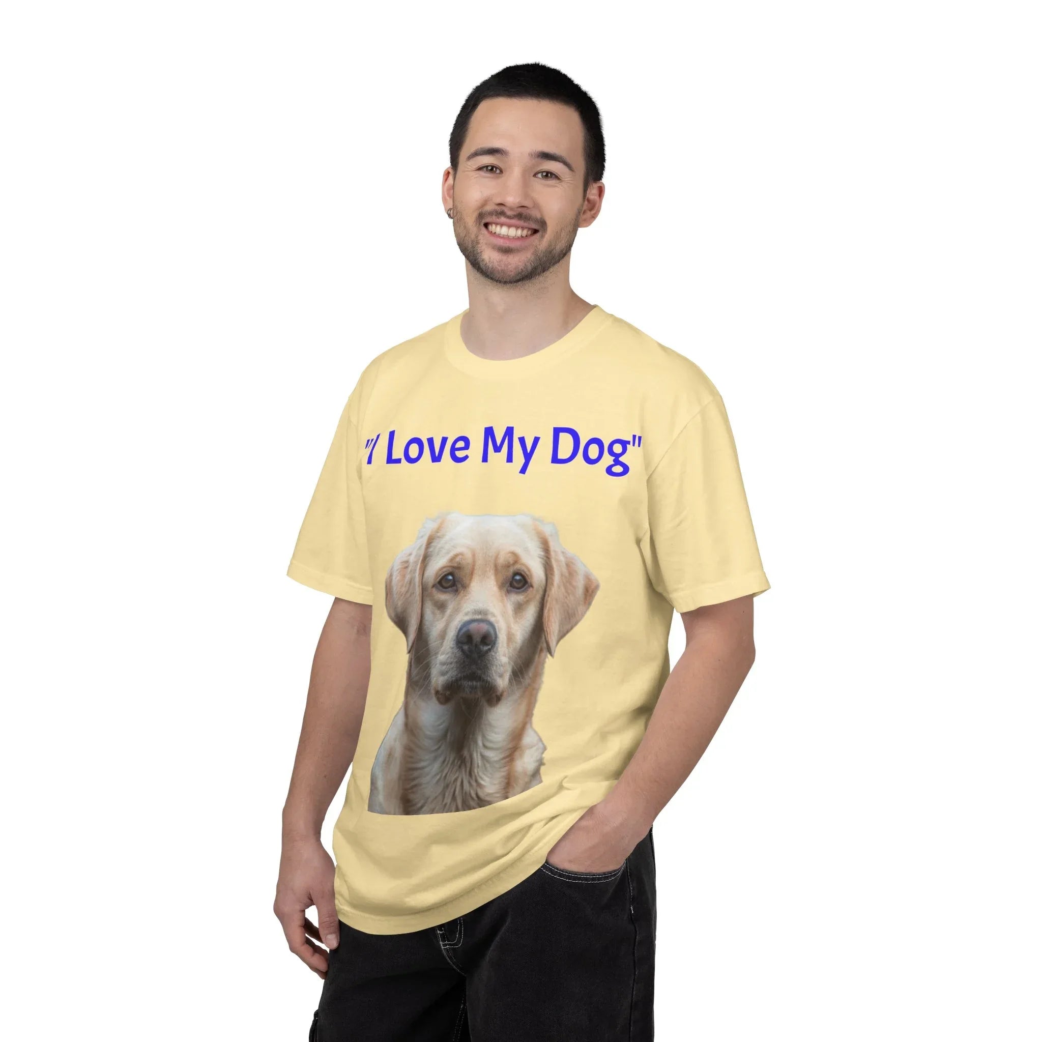 I Love My Dog Labrador Portrait T-shirt | Dog Lover Tee - 250 USA Celebration
