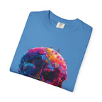 Colorful Drip Skull T-shirt | Watercolor Skull Shirt, Artistic Gothic Tee - 250 USA Celebration