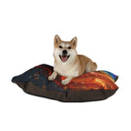 Galaxy Nebula Pet Bed | Colorful Space Swirl Dog Cat Cushion - 250 USA Celebration