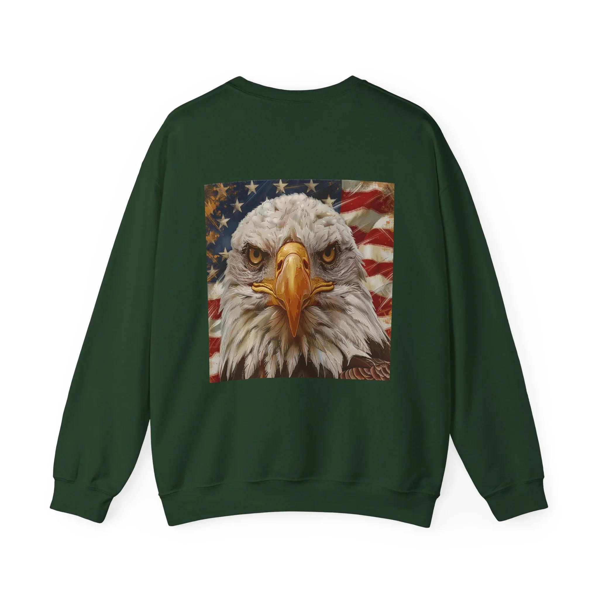 Patriotic Eagle Sweatshirt, USA Flag Crewneck, Unisex Casual Wear, Independence Day Outfit, All-American Style, Gifts for Veterans - 250 USA Celebration