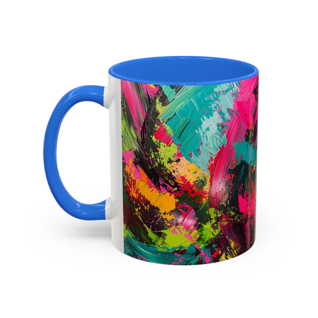 Abstract Colorful Brushstroke Mug | 11oz 15oz Ceramic - 250 USA Celebration