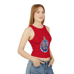 Watercolor Peace Sign Racer Tank Top | Tie Dye Boho Hippie - 250 USA Celebration