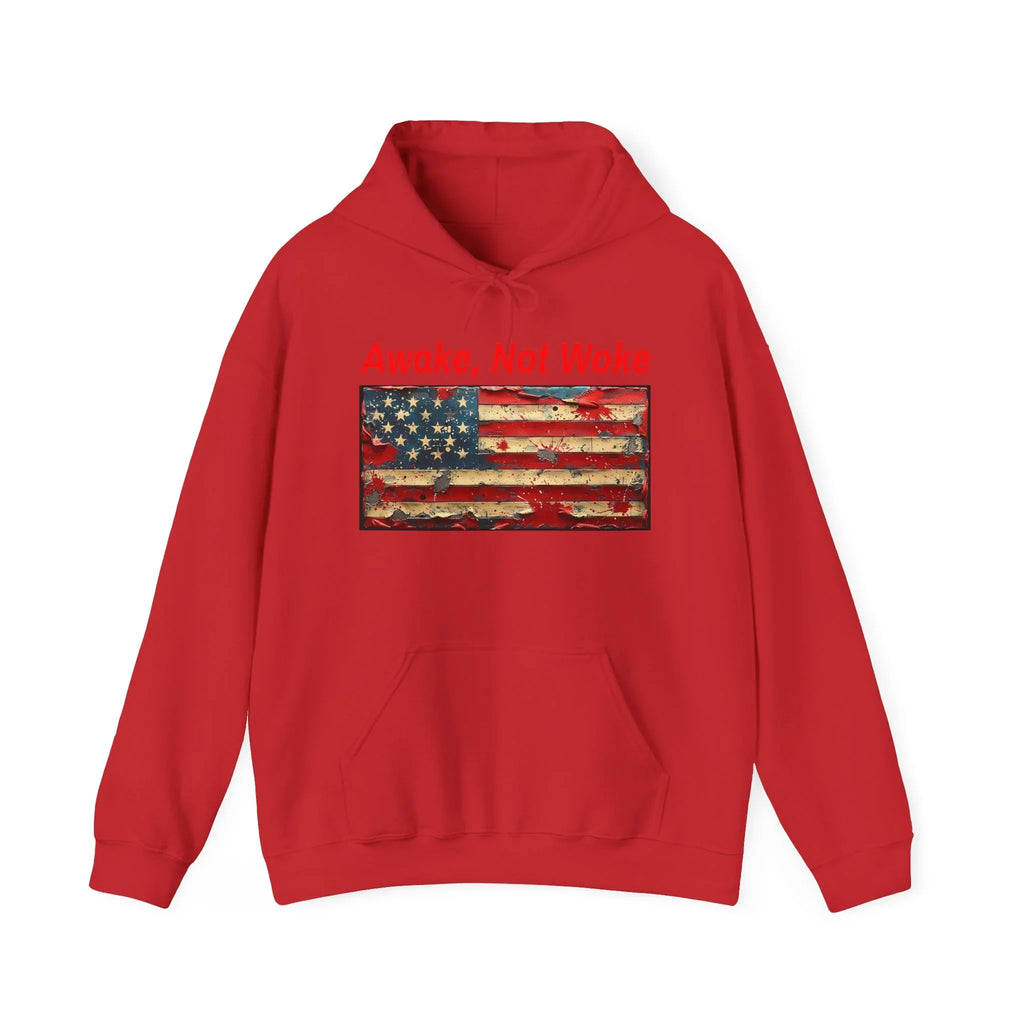 Awake Not Woke Hoodie | Political Statement Sweatshirt - 250 USA Celebration