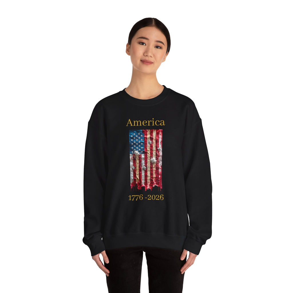 America 1776-2026 Flag Crewneck Sweatshirt