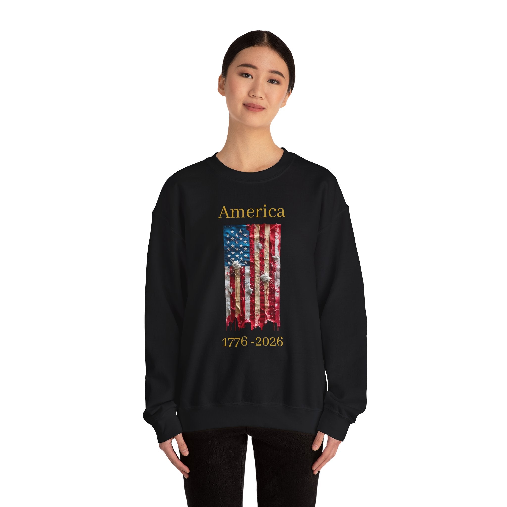 America 1776-2026 Flag Crewneck Sweatshirt