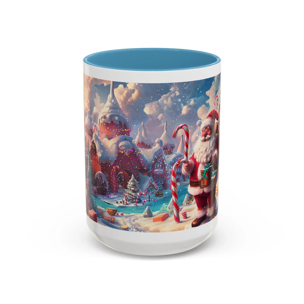 Festive Santa Accent Coffee Mug, Christmas Gift, Holiday Decor, Winter Wonderland, Hot Cocoa Mug, Seasonal Drinkware - 250 USA Celebration