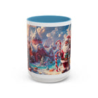 Festive Santa Accent Coffee Mug, Christmas Gift, Holiday Decor, Winter Wonderland, Hot Cocoa Mug, Seasonal Drinkware - 250 USA Celebration