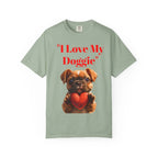 Cute French Bulldog Puppy Holding Red Heart T-shirt | Dog Lover Cartoon - 250 USA Celebration