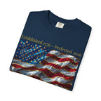 American Flag T-Shirt – "Established 1776 • Perfected 2026" Patriotic Tee