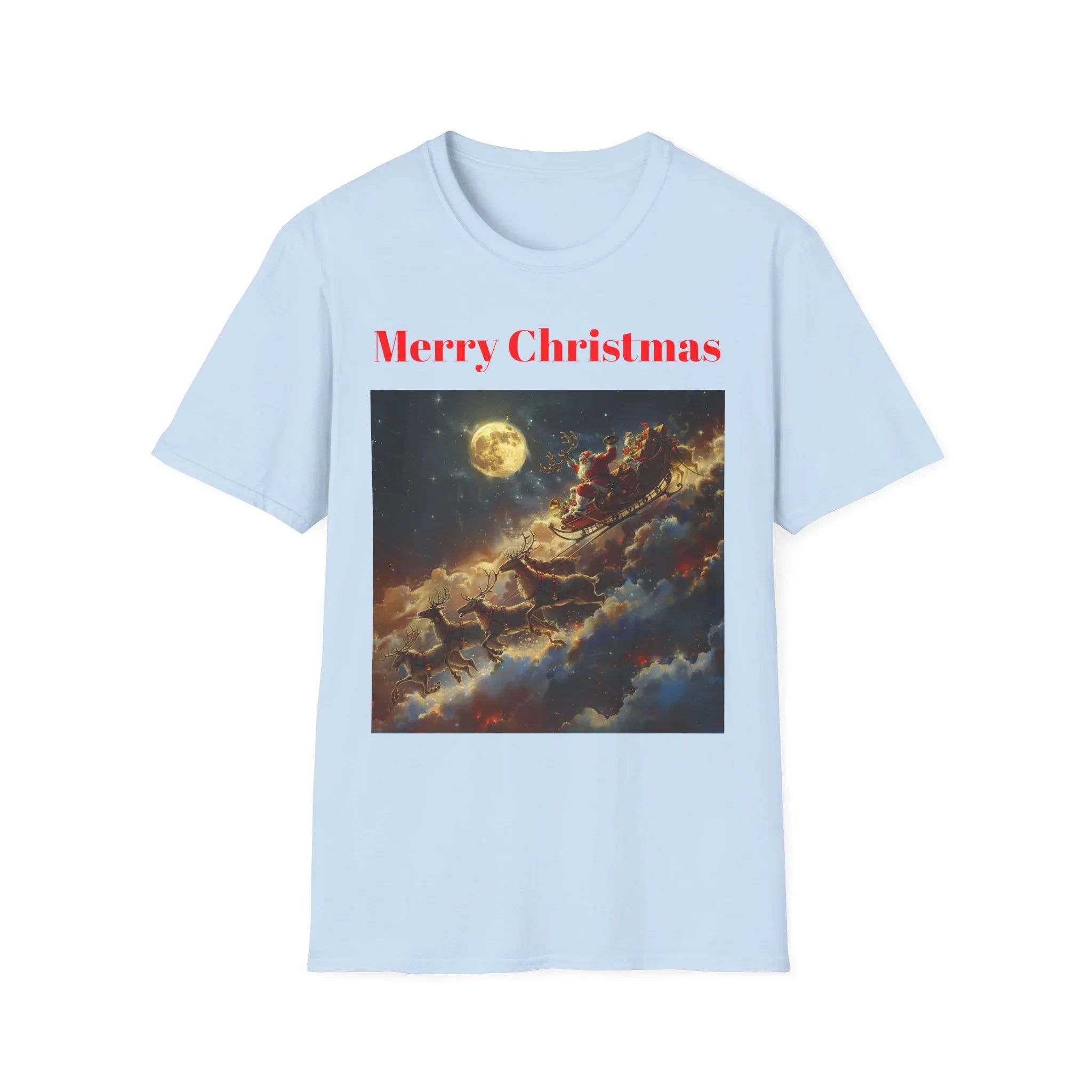 Christmas Graphic Tee, Unisex Softstyle T-Shirt, Holiday Outfit, Gift for Him/Her, Merry Christmas Shirt, Festive Wear - 250 USA Celebration