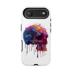 Colorful Drip Skull Phone Case | Hard Plastic Protective Case - 250 USA Celebration