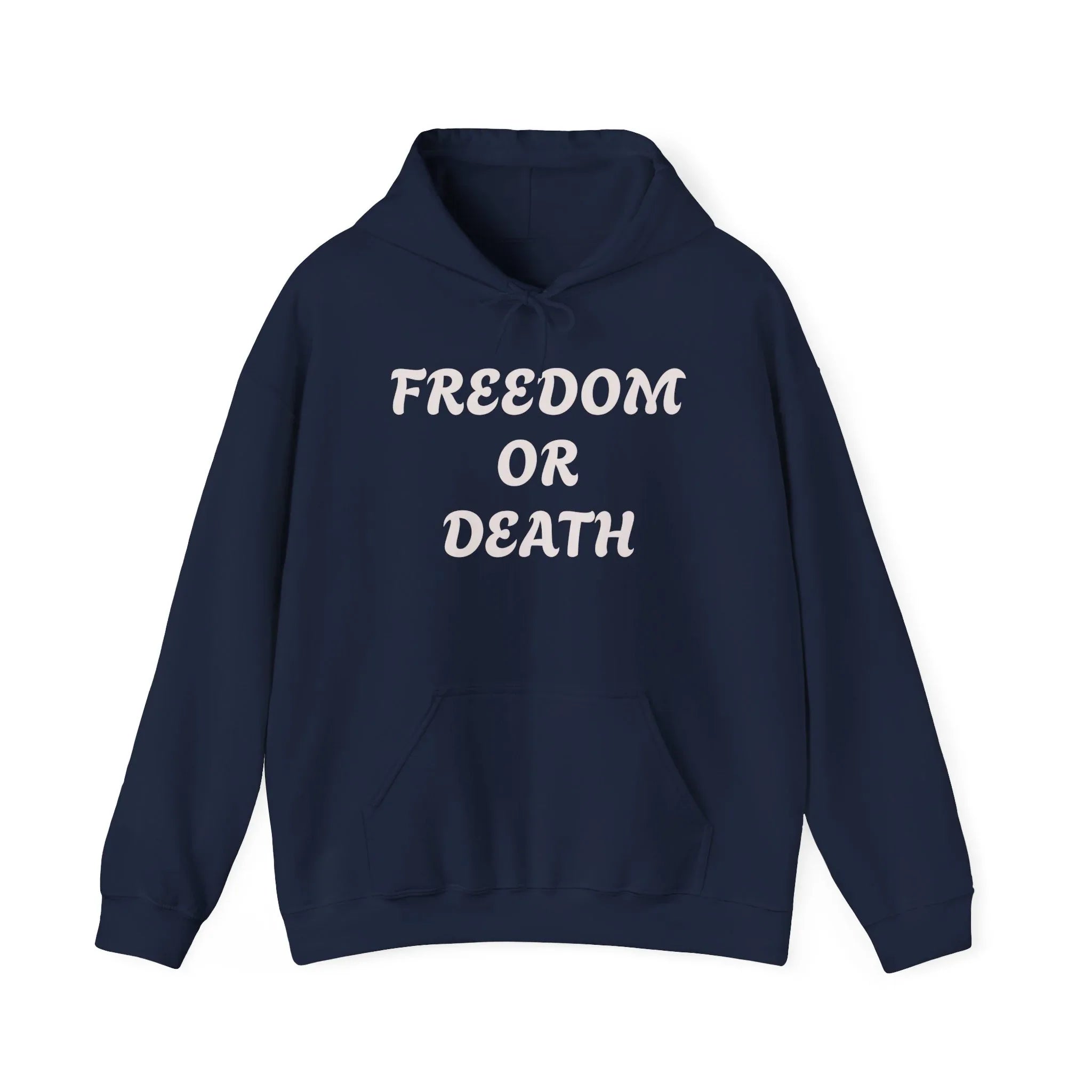Freedom or Death Hoodie | Slogan Black Hooded Sweatshirt - 250 USA Celebration