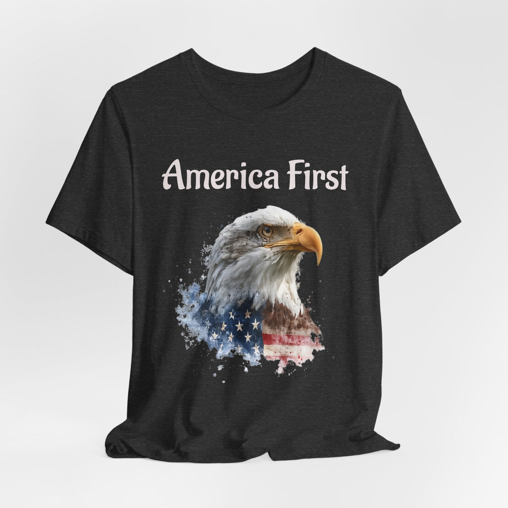 America First Eagle T-Shirt – Patriotic Bald Eagle Tee