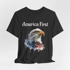 America First Eagle T-Shirt – Patriotic Bald Eagle Tee