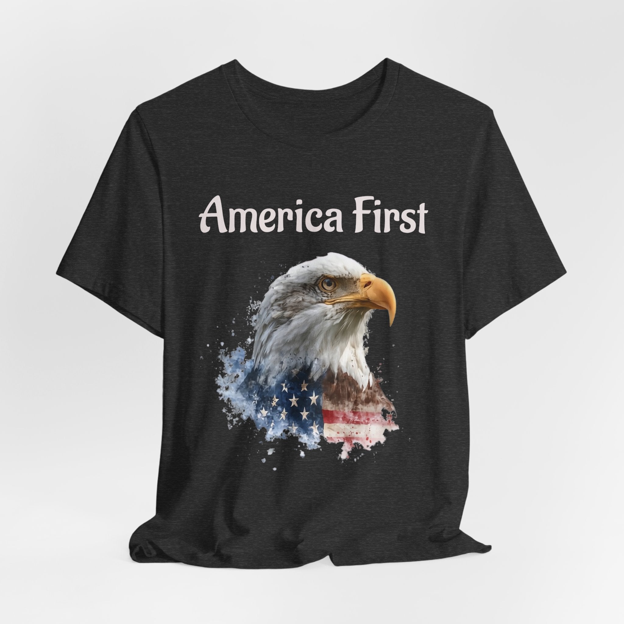 America First Eagle T-Shirt – Patriotic Bald Eagle Tee