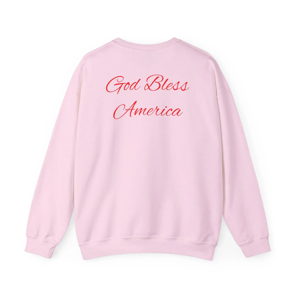 God Bless America Eagle Artwork crewneck sweatshirt | Patriotic eagle collage - 250 USA Celebration