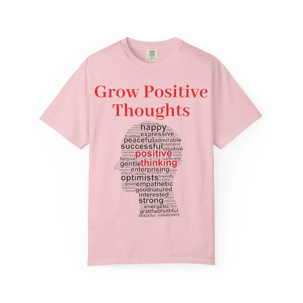 Grow Positive Thoughts T-shirt | Positive Word Cloud Mental Health Tee - 250 USA Celebration