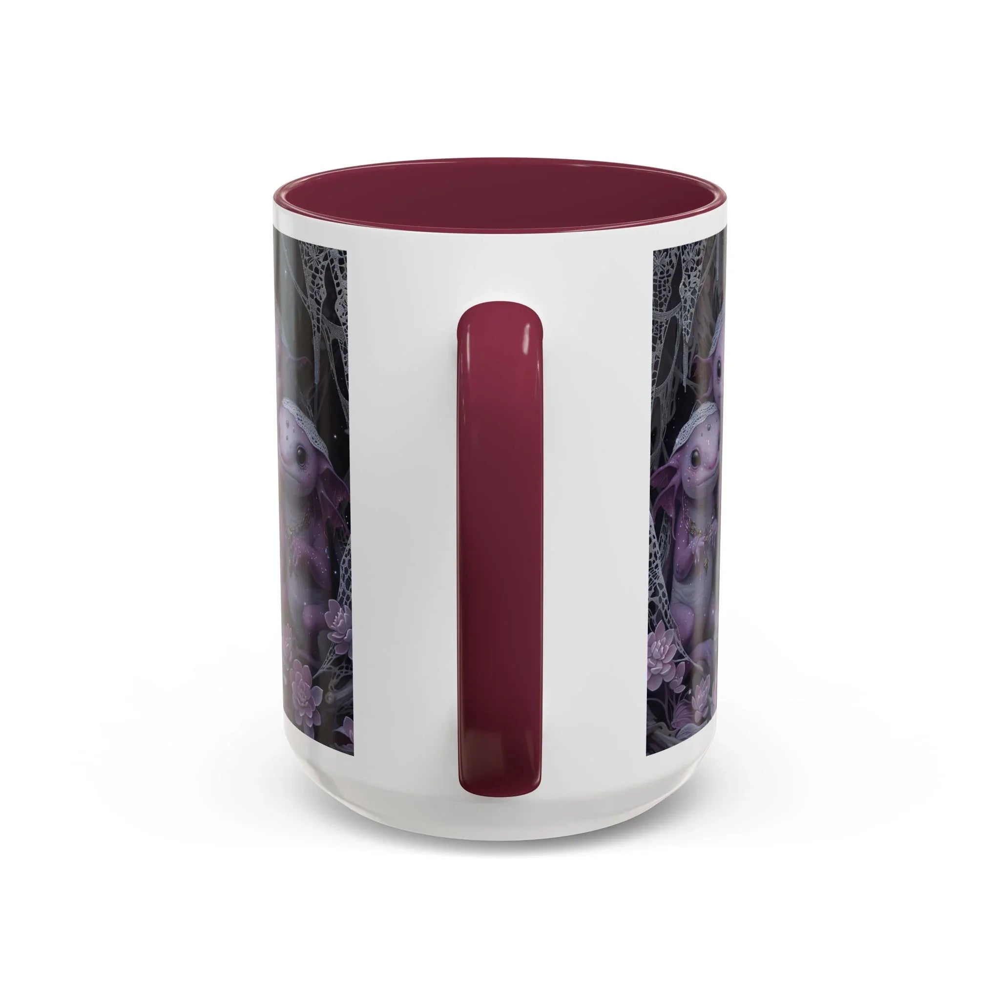 Purple Axolotl Trio Mug | Cute Amphibian Art Ceramic Coffee Cup - 250 USA Celebration