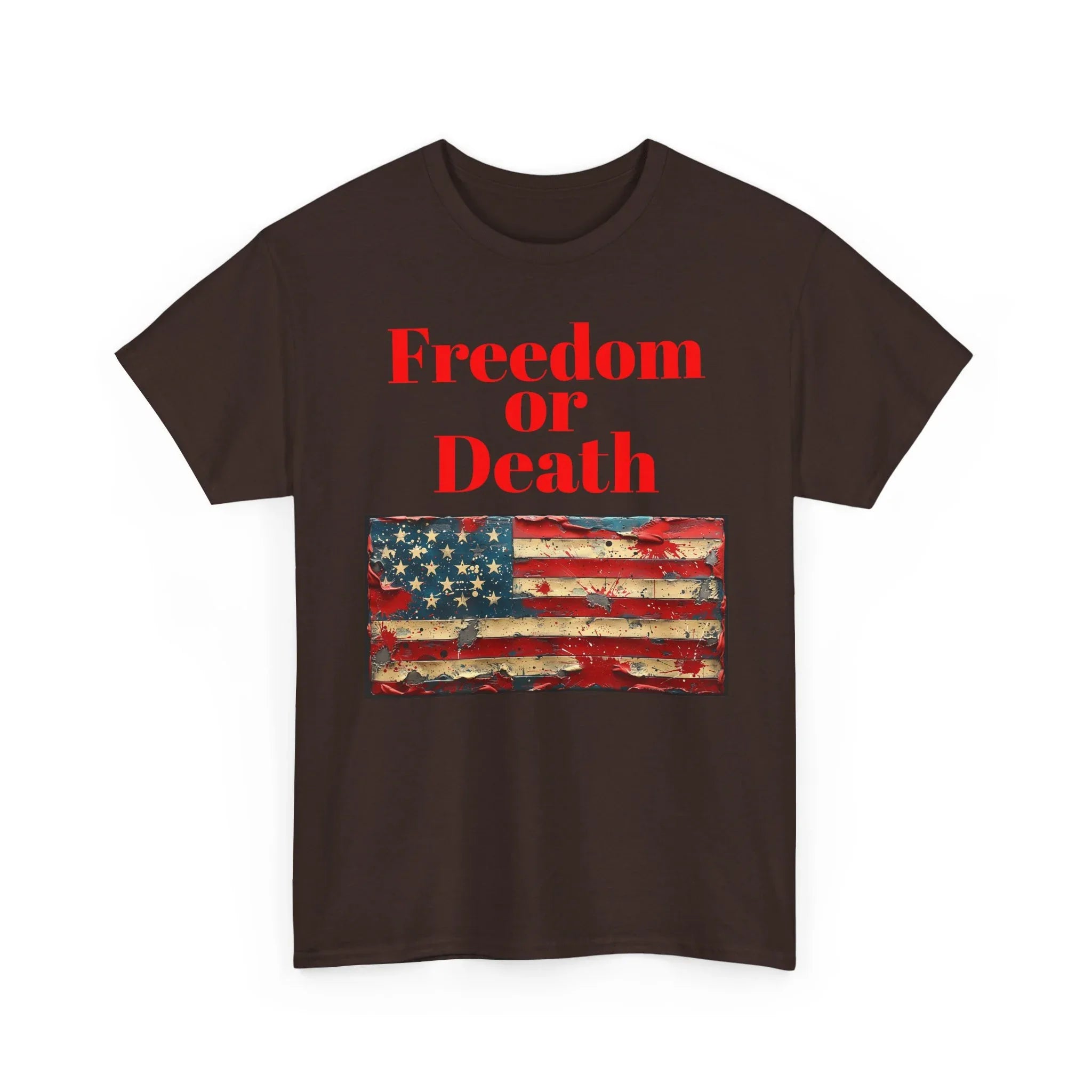 Freedom or Death American Flag T-Shirt | America First Vintage Flag Tee, Patriotic T-Shirt, America First, 250 America - 250 USA Celebration