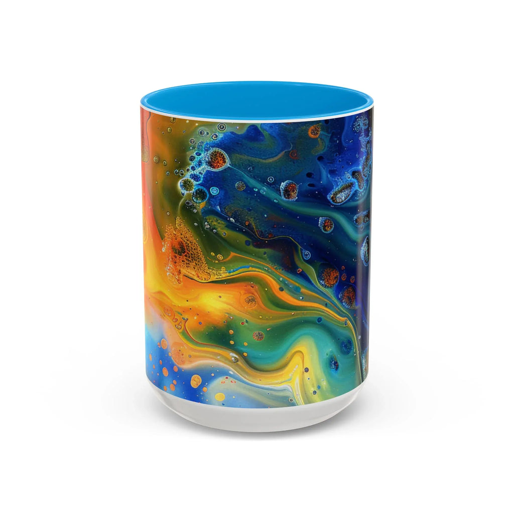 Colorful Mugs (11oz, 15oz) Intense abstract oil splat- coffee cup - 250 USA Celebration