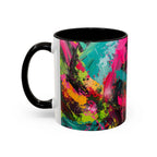 Abstract Colorful Brushstroke Mug | 11oz 15oz Ceramic - 250 USA Celebration