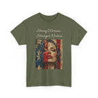 Stylish Retro-Printed Unisex Heavy Cotton Tee, Vintage Art Shirt, Casual Layering Top, Unique Gift for Art Lovers, Relaxed Fit Tee - 250 USA Celebration
