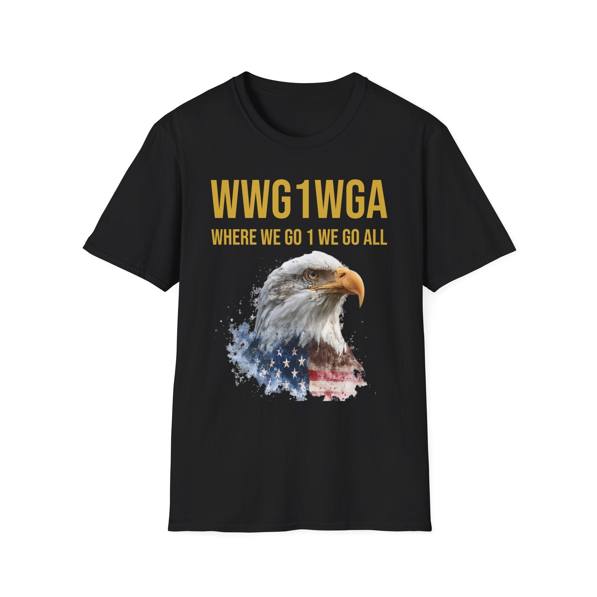 Where We Go One We Go All – Anniversary Gold Signature T-Shirt - Unisex Softstyle T-Shirt