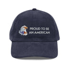 Proud To Be An American embroidered cap | Corduroy Dad Hat - 250 USA Celebration