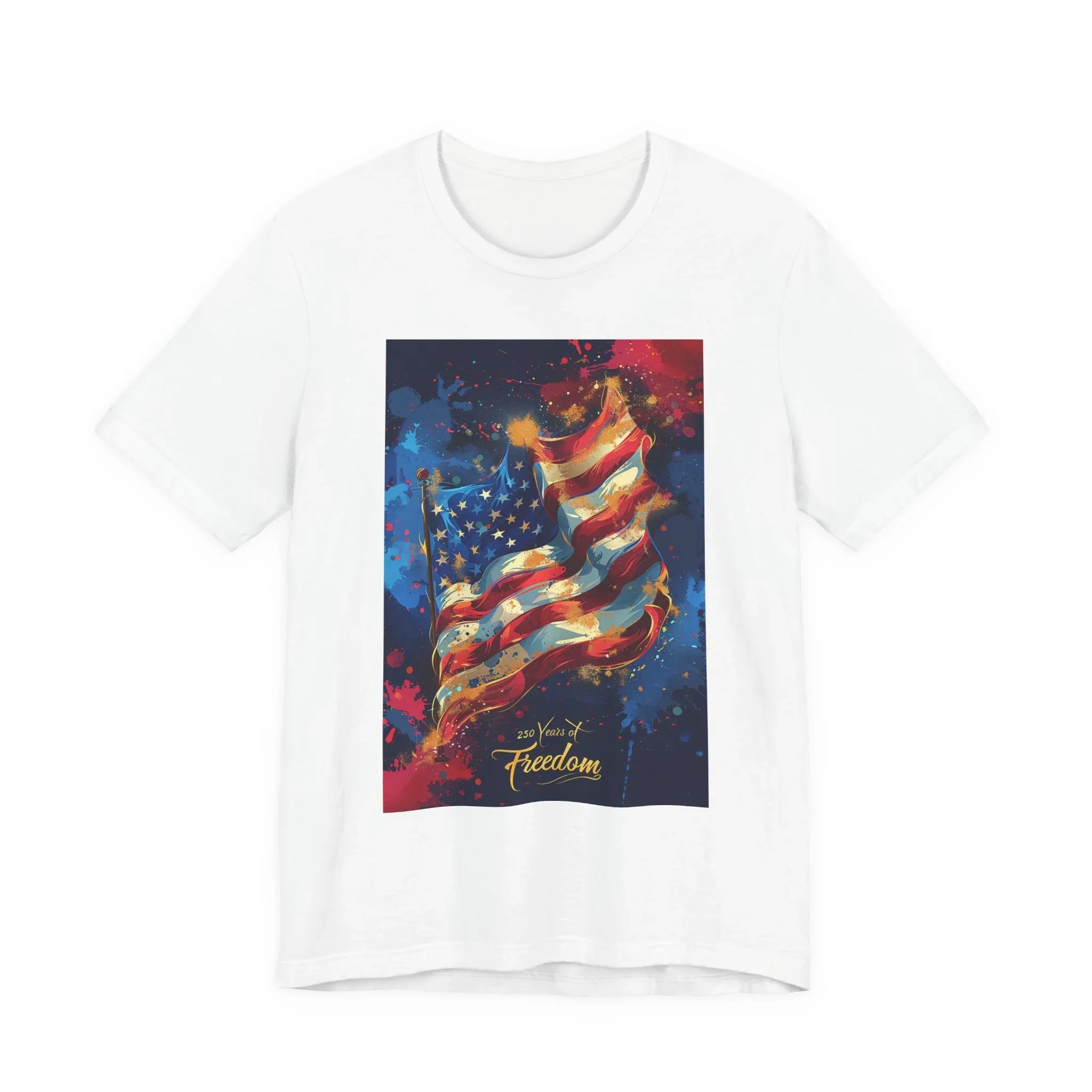 Patriotic Freedom Tee, Unisex Jersey Short Sleeve Tee, American Flag Shirt, Fourth of July Apparel, Independence Day Outfit, Gift for [...] - 250 USA Celebration