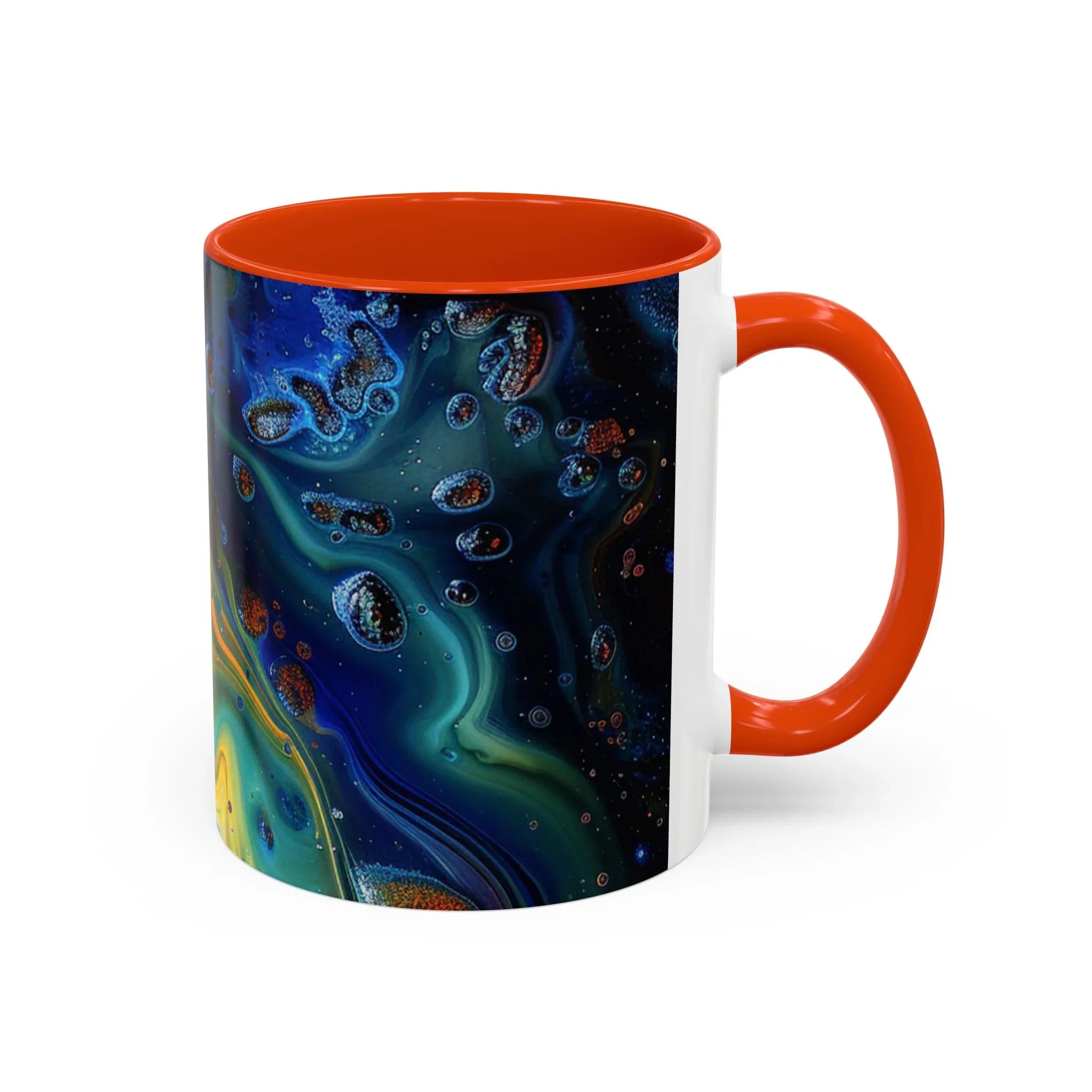 Colorful Mugs (11oz, 15oz) Intense abstract oil splat- coffee cup - 250 USA Celebration