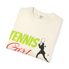 Tennis Girl T-shirt | Tennis Player Silhouette, Sporty Graphic Tee - 250 USA Celebration