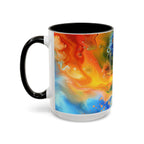 Colorful Mugs (11oz, 15oz) Intense abstract oil splat- coffee cup - 250 USA Celebration