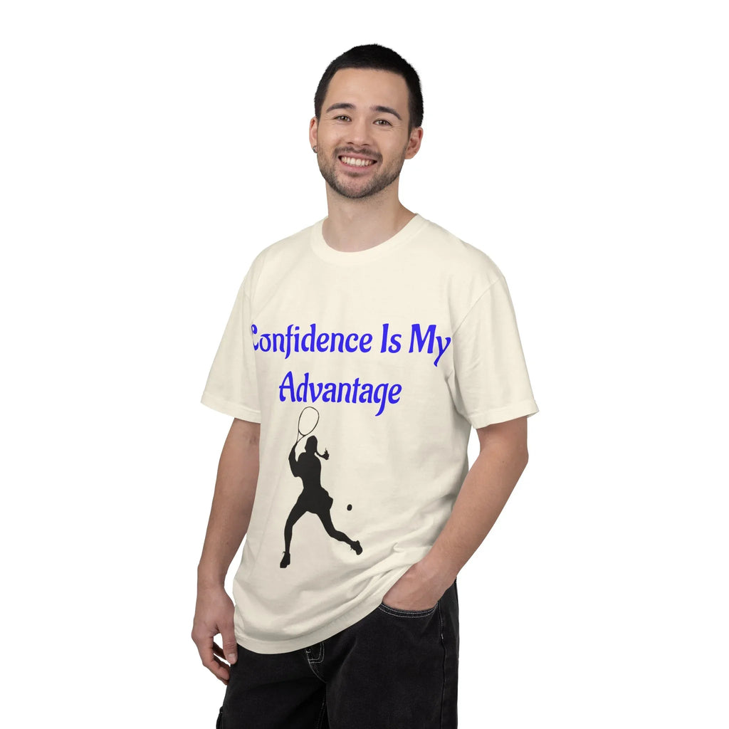 Confidence Is My Advantage Tennis Player T-Shirt | Tennis Quote Tee - 250 USA Celebration