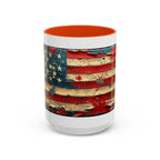 Colorful Mugs (11oz, 15oz), American Flag, Patriotic Flag coffee cup - 250 USA Celebration