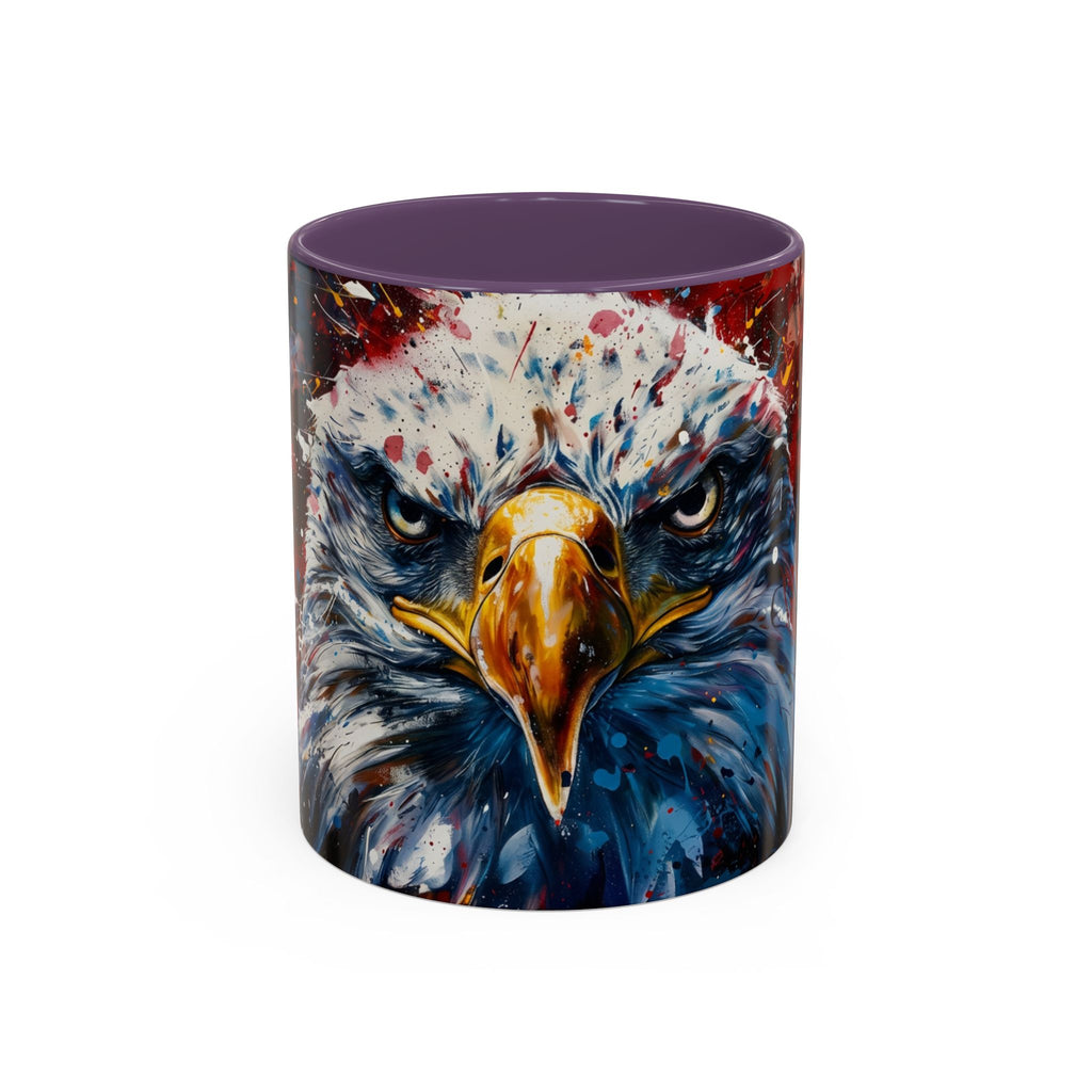 Patriotic Eagle Coffee Mug - Bold American Bald Eagle Art (11/15oz)