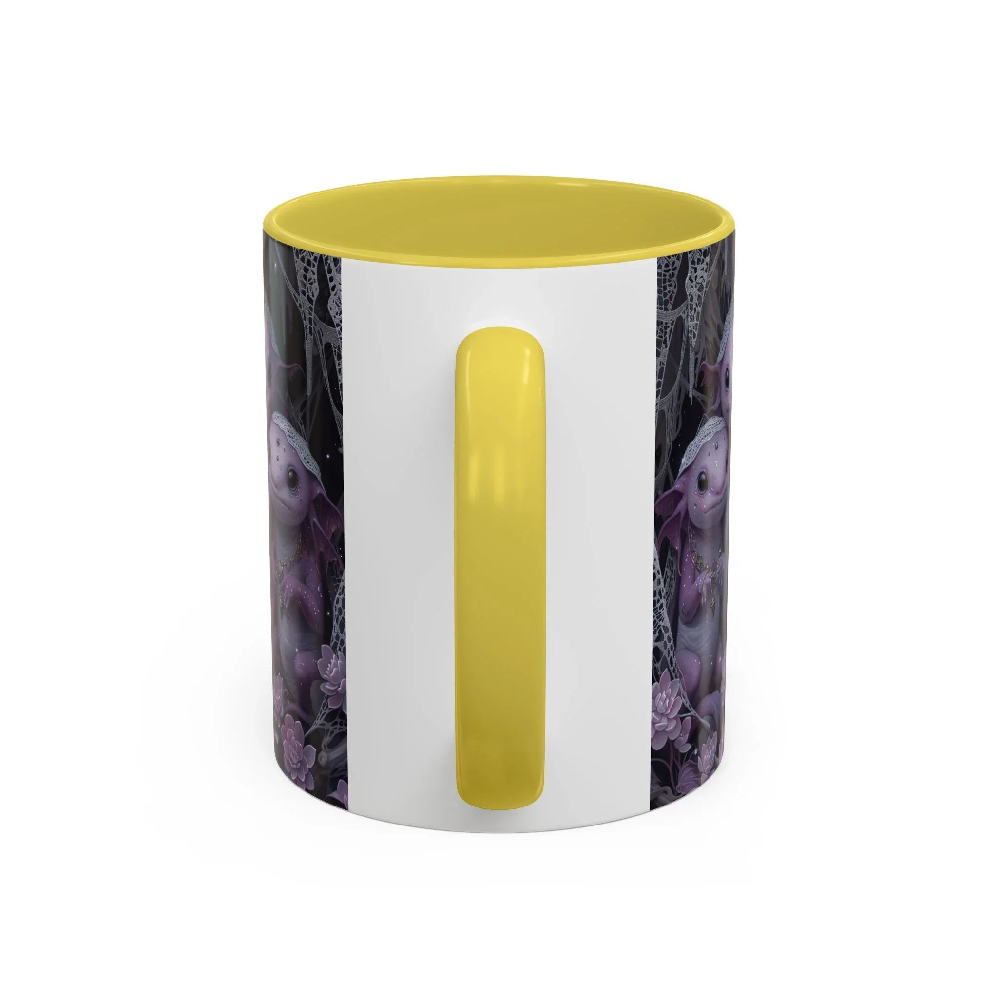 Purple Axolotl Trio Mug | Cute Amphibian Art Ceramic Coffee Cup - 250 USA Celebration