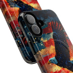 Eagle Flag Magnetic Phone Case, Patriotic iPhone Cover, Tough Cell Phone Cases, Gift for Veterans, Independence Day Accessories - 250 USA Celebration