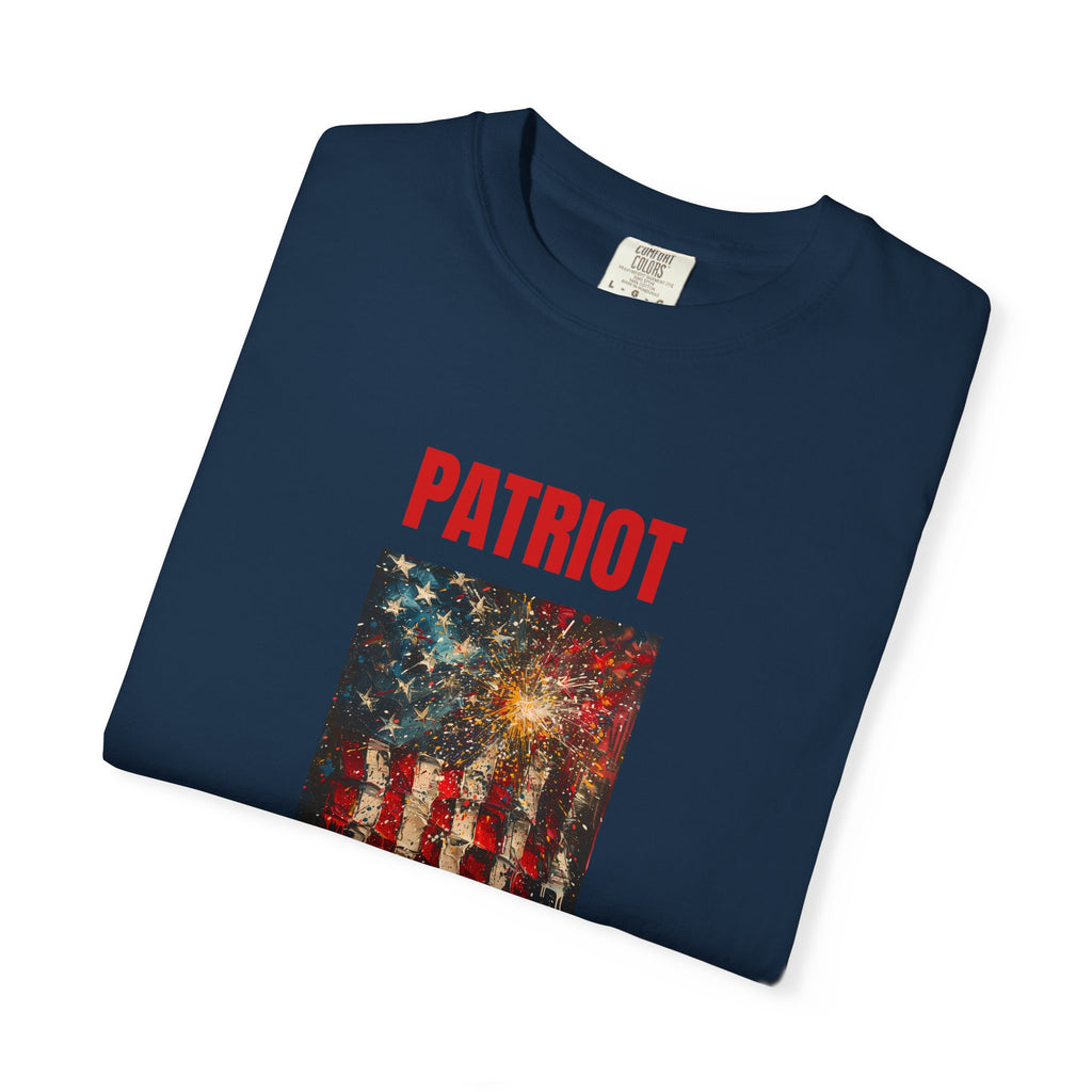 Official 250th Patriot T-Shirt American Flag Fireworks