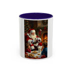 Christmas Santa Mug, Holiday Coffee Mug, Festive Drinkware, Cute Santa Cup, Winter Decor, Gift for Kids - 250 USA Celebration