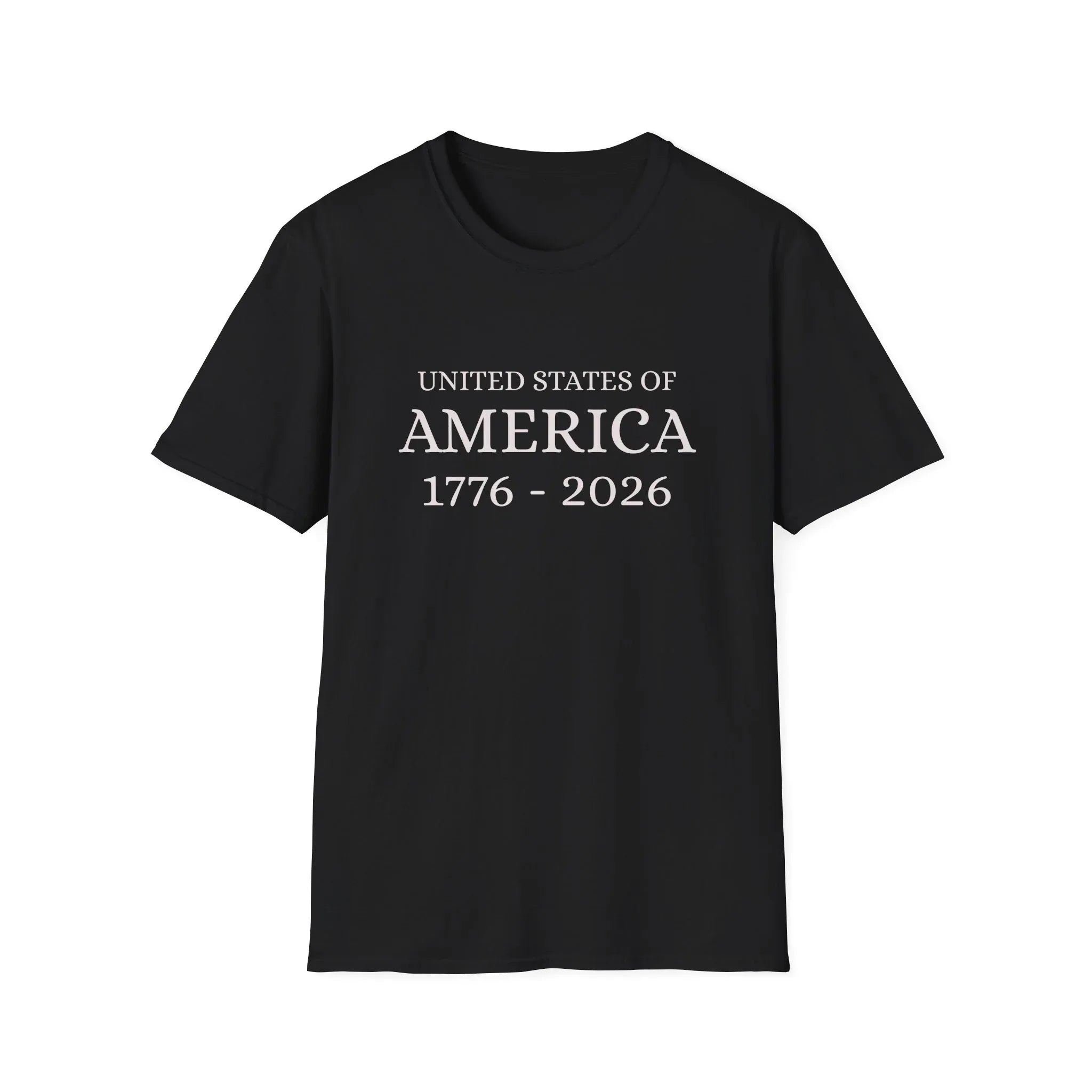 United States of America 1776-2026 T-Shirt | Patriotic Vintage Text - 250 USA Celebration