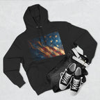 Distressed American Flag Hoodie | Vintage USA Stars Stripes Pullover - 250 USA Celebration