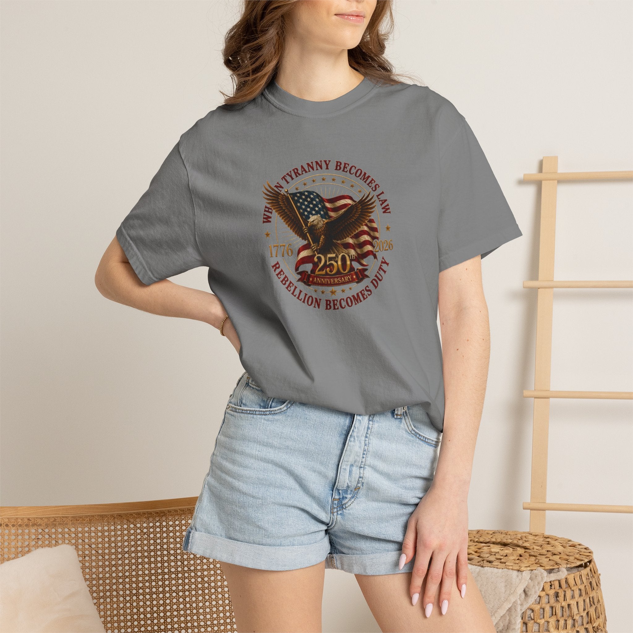 Official 250th USA Tyranny Becomes Law Patriotic Tee